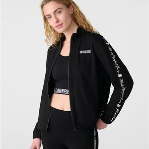 NEW KARL LAGERFELD KLP SCRIPT TRACK JACKET SIZE: SMALL